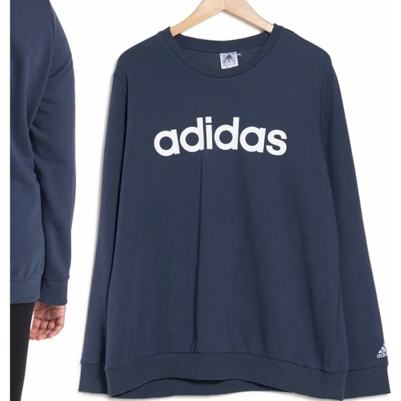 NWT Linear Logo Crew Neck Pullover - Picture 3 of 5